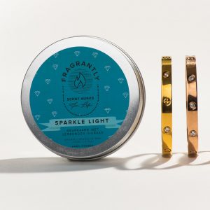 Fragrantly Sparkle Light cadeau - geurkaars met titanium armband