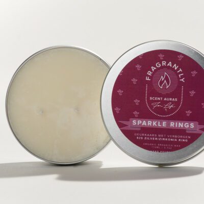 biologische geurkaars - Fragrantly Sparkle Ring met 925 zilveren ring met zirkonia