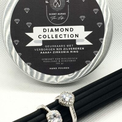 Fragrantly Diamond Collection scented candle ring gold-plated platinum available in sizes 17, 18 19 or adjustable