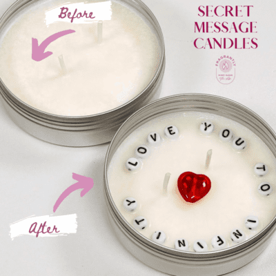 Fragrantly Secret Message Kerzen vor und nach