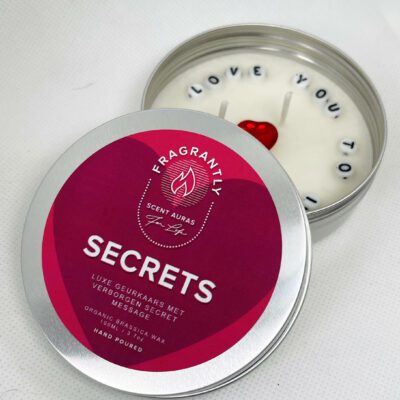 Fragrantly Secrets Message Candle tin - I love you to infinity