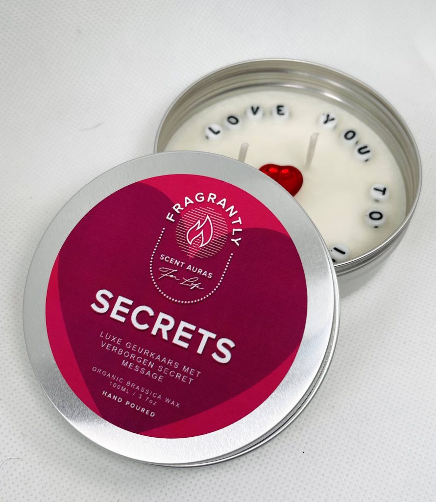 Fragrantly Secrets Message Candle tin - I love you to infinity