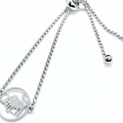 Zodiac geurkaars met stainless steel armband ketting - Stier - Taurus 2