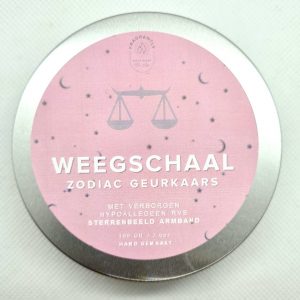 Zodiac geurkaars met stainless steel armband ketting - Weegschaal - Libra 2