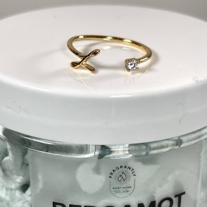 Fragrantly Bergamot Twist Whipped Soap initialen - letter ring - L Goud met zirkonia