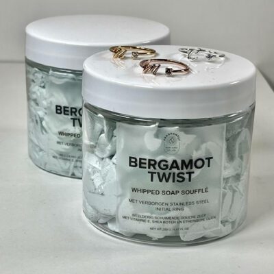 Fragrantly Bergamot Twist Whipped Soap initials - letter ring medley 2