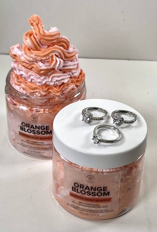 Fragrantly - Orange Blossom - Whipped Soap met verborgen 925 S ring