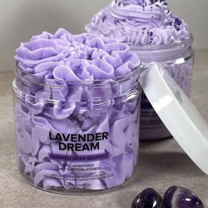Lavender close up - Fragrantly Whipped Soap Amethist edelstenen