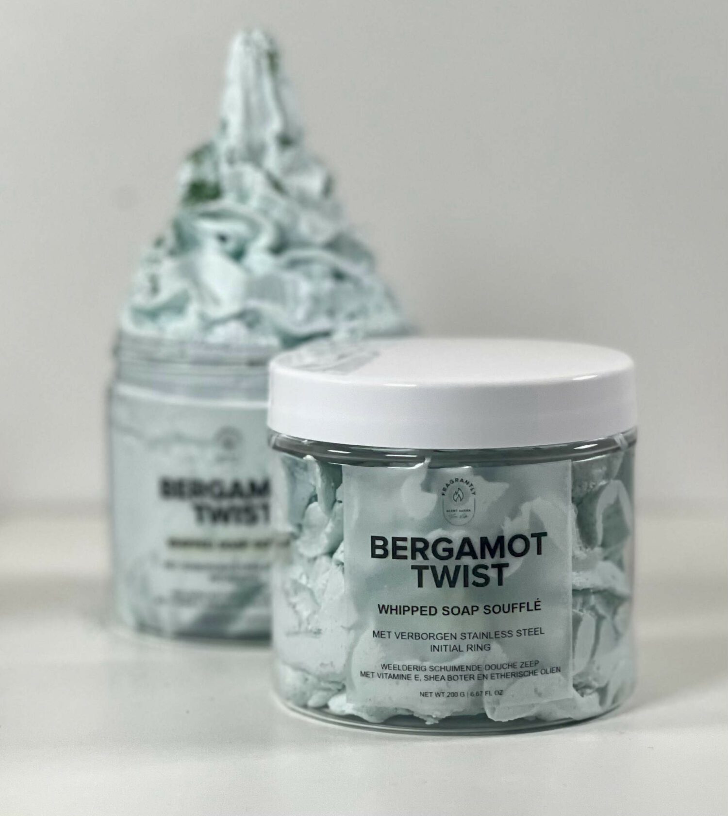 Verpakking Whipped Soap - Bergamot Twist met initiale ring