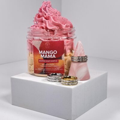 Fragrantly Mother's Day Whipped Soap set with Titanium zirconia rings on stage 2