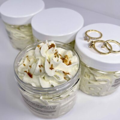 Fragrantly Whipped Soap Soufflé - Coconut Beach with hidden 18 K gold plated ring