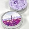 Fragrantly Lavender Heaven whipped soap souffle in tin can top view