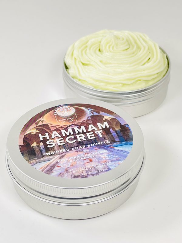Hammam Secret - whipped soap souffle in blik bovenaanzicht