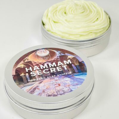 Hammam Secret - whipped soap souffle in tin can top view