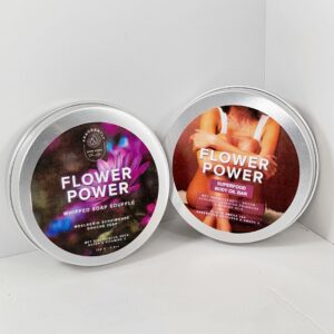 Whipped Soap souffle _ Body Oil bar - Flower Power duo - Fragrantly