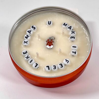 You make it feel like xmas -Secret Message Candle Fragrantly