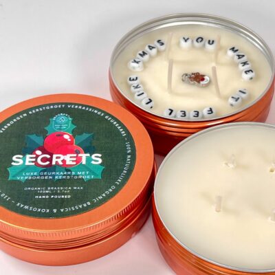 You make it feel like christmas - secret message candle