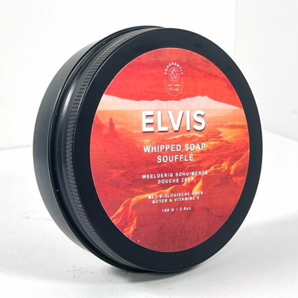 ELVIS - valentijn whipped soap souffle in blik - Fragrantly zijaanzicht