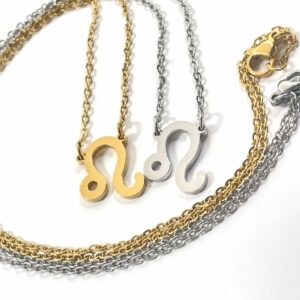 Leeuw halsketting in zilver of goud - stainless steel sieraden