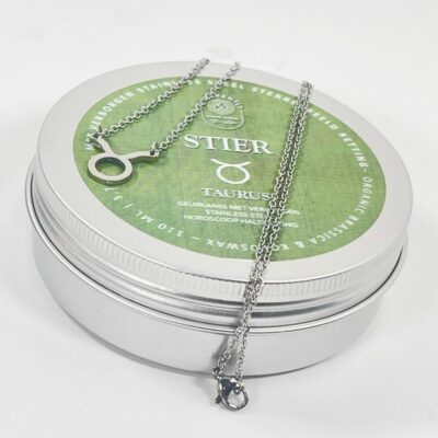 Taurus necklace silver hidden in scented candle - Fragrantly