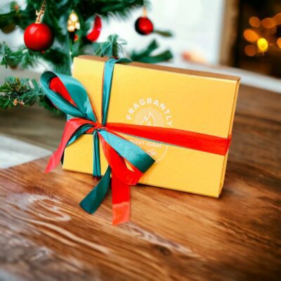 Advent calendar box on wooden table - Fragrantly