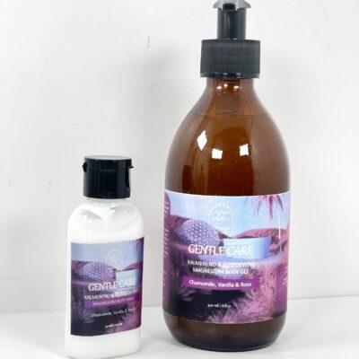 Gentle Care magnesium body milk and body milk with pump bottle - Fragrantly