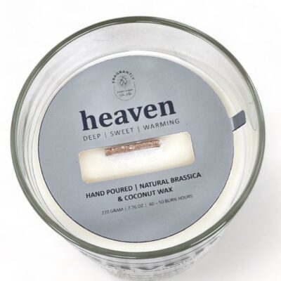 Fragrantly heaven scented candle with wooden wick