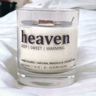 Heaven scented candle with wooden wick - Fragrantly