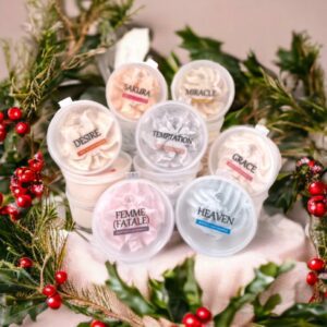Whipped soaps van Fragrantly - kerst 2023 editie