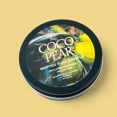 Coco pear whipped soap in a can