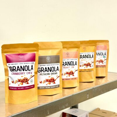 Sample packets of Fragrantly Granola