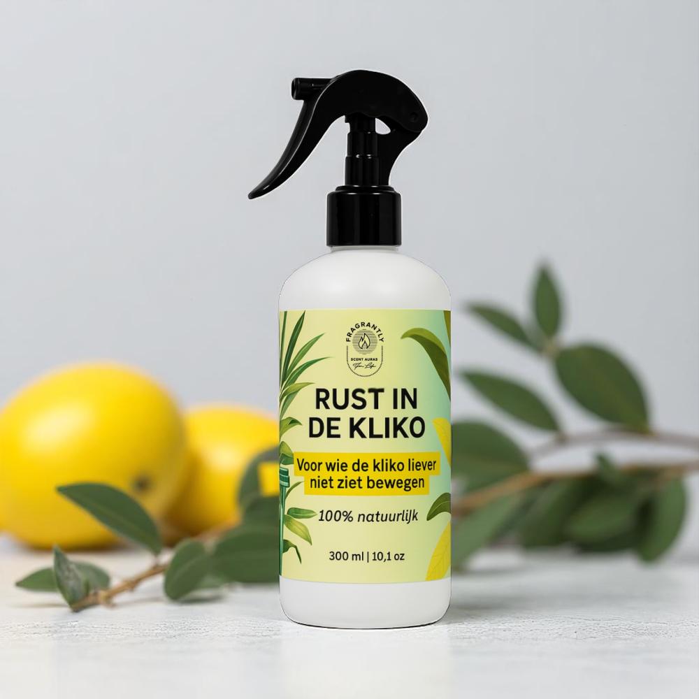 Natuurlijke kliko en vulnispray met etherische olie
