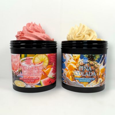 Watermelon en Pinca Colada whipped soap