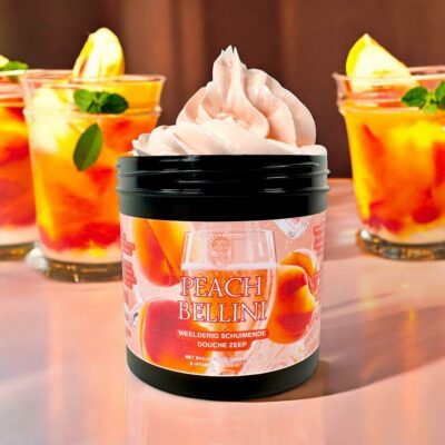 Zomerse Peach Bellini whipped soap