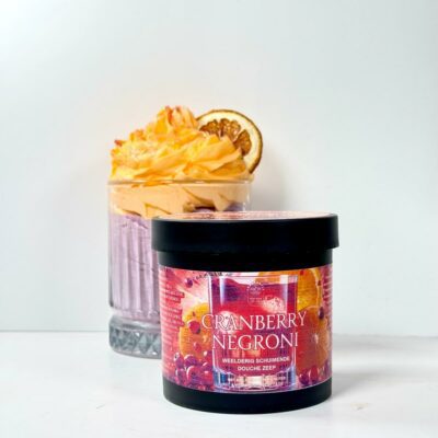Cranberry Negroni whipped soap souffle