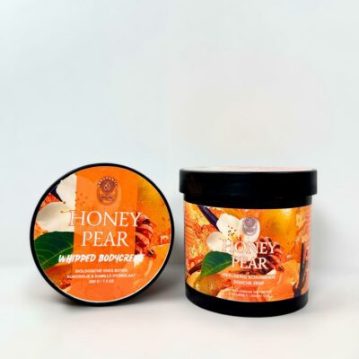 Honey Pear whipped bodycreme en whipped soap