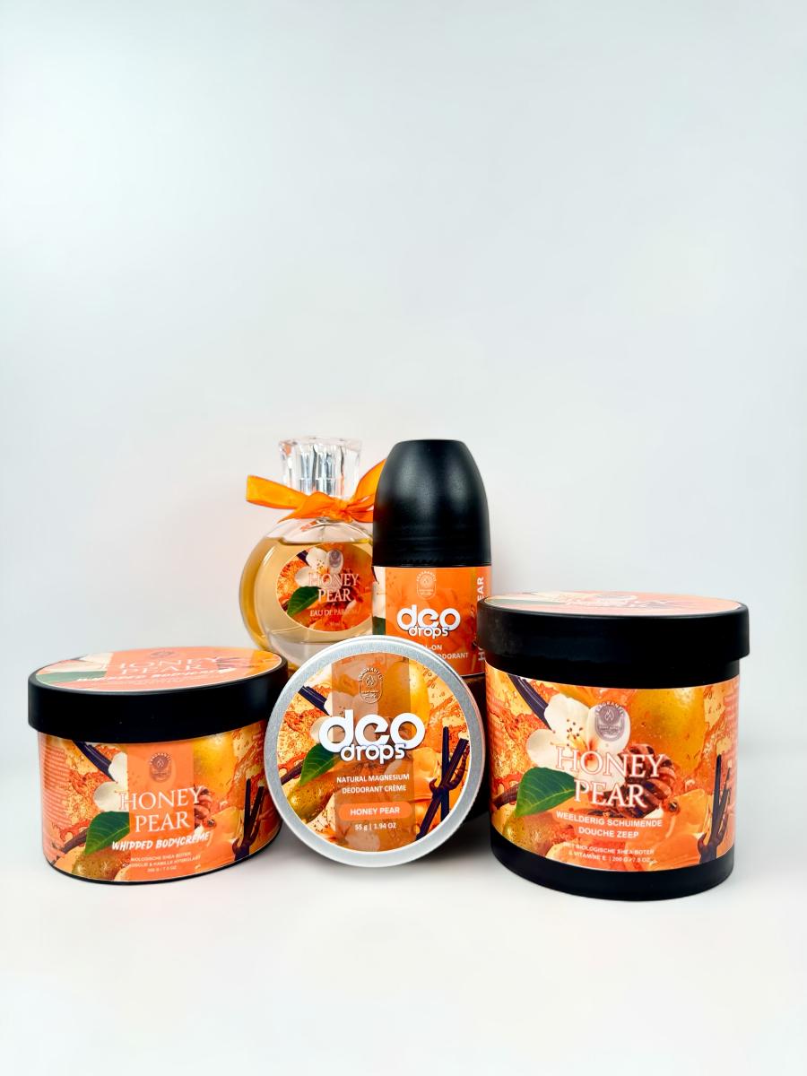 Honey Pear whipped soap en bodycreme set - Fragrantly