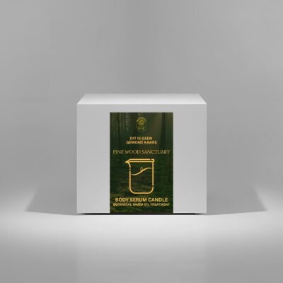 Pine Wood Sanctuary body serum candle in geschenkdoos