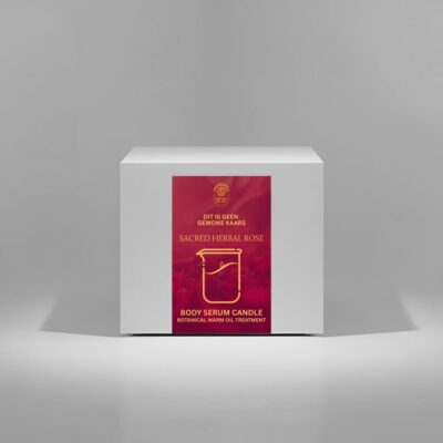 Sacred Herbal Rose Body Serum candle in geschenkdoos