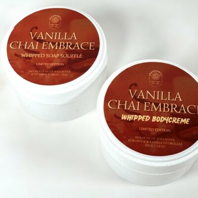 Vanilla Chai Embrace whipped soap en bodycremes