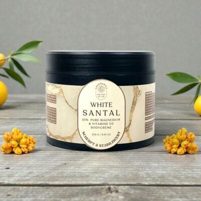 White Santal 25 procent magnesium bodycreme - Fragrantly