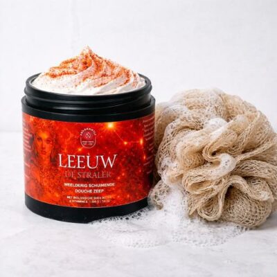 Leeuw whipped soap met afrikaanse net sponge