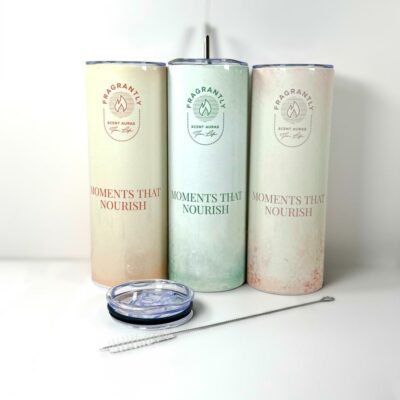 Fragrantly RVS bekers met RVS rietje