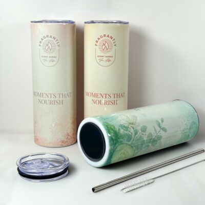 Fragrantly RVS drinkbekers met rietje