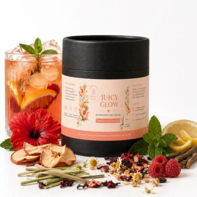 Juicy Glow warm en ice tea mix