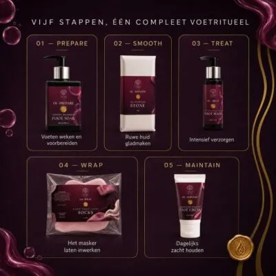 Vijf stappen magnesium voetritueel